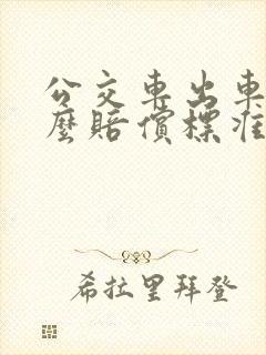 公交车出车祸怎么赔偿标准
