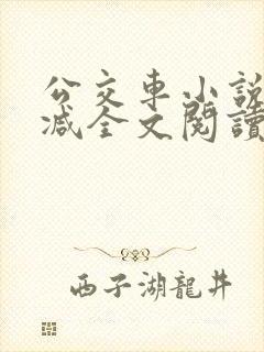 公交车小说无删减全文阅读