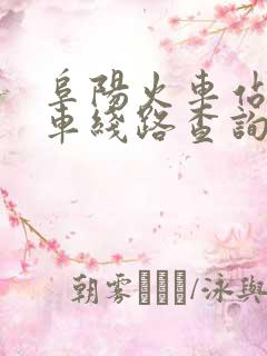 阜阳火车站公交车线路查询