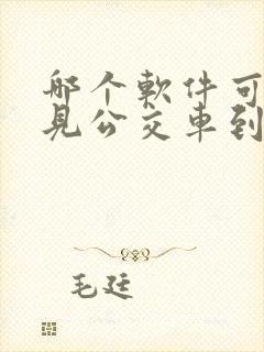 哪个软件可以看见公交车到哪了