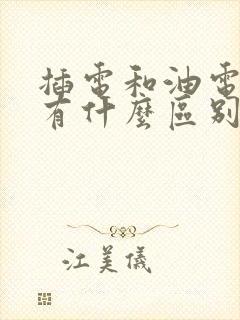 插电和油电混合有什么区别