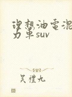 理想油电混合动力车suv