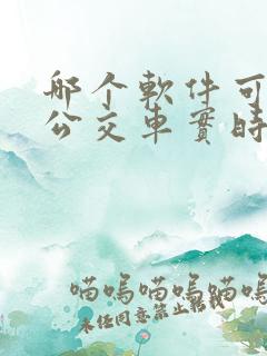 哪个软件可以查公交车实时位置