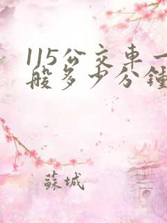 115公交车一般多少分钟一趟