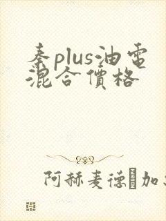 秦plus油电混合价格