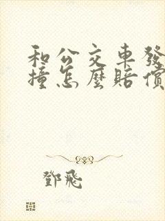 和公交车发生碰撞怎么赔偿
