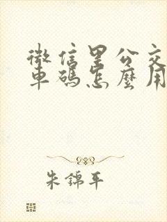 微信里公交车乘车码怎么用