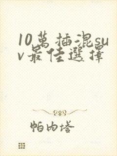 10万插混suv最佳选择