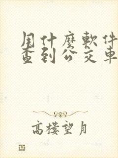 用什么软件可以查到公交车到哪了