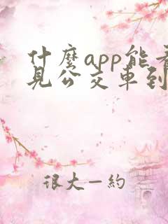 什么app能看见公交车到哪了