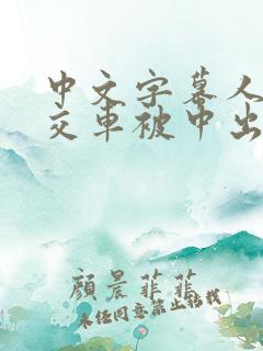 中文字幕人妻公交车被中出