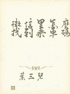 微信里怎么快速找到乘车码