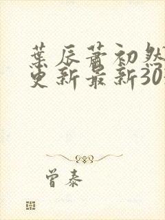 叶辰萧初然刚刚更新最新3030章