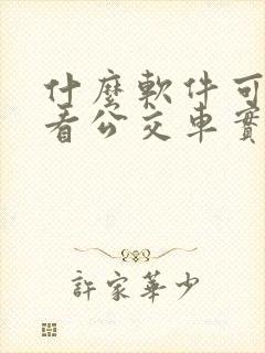 什么软件可以查看公交车实时位置