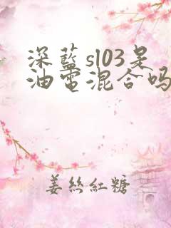 深蓝sl03是油电混合吗
