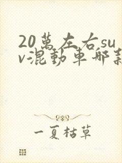 20万左右suv混动车哪款好