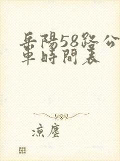 岳阳58路公交车时间表