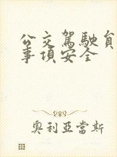公交驾驶员注意事项安全