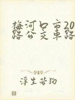 梅河口市201路公交车路线