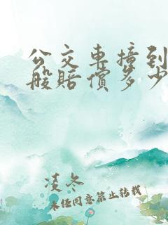 公交车撞到人一般赔偿多少