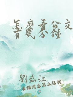 怎么看公交车还有几分钟