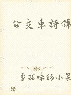 公交车诗锦