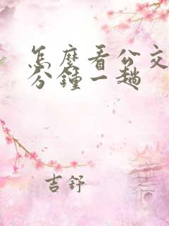 怎么看公交车几分钟一趟