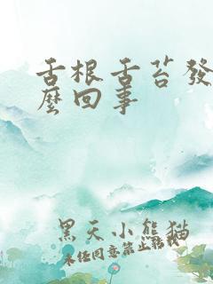 舌根舌苔发白怎么回事