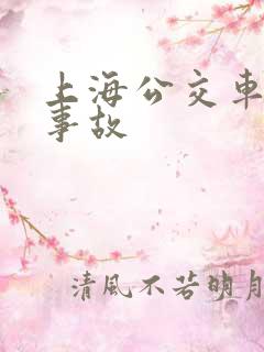 上海公交车交通事故