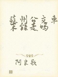 苏州公交车道周末能走吗