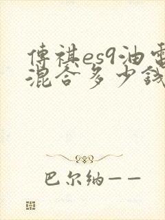 传祺es9油电混合多少钱2024