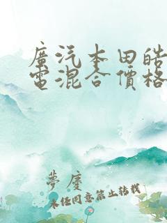 广汽本田皓影油电混合价格