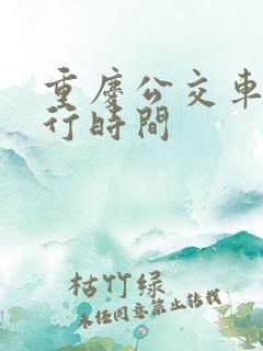 重庆公交车道限行时间