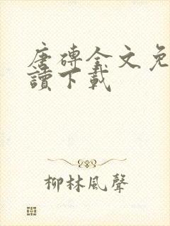 唐砖全文免费阅读下载