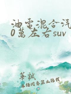 油电混合汽车10万左右suv
