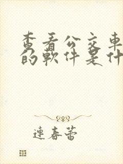 查看公交车在哪的软件是什么
