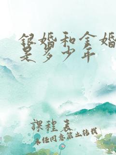 银婚和金婚分别是多少年