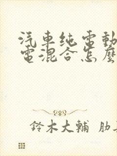 汽车纯电动和油电混合怎么区分