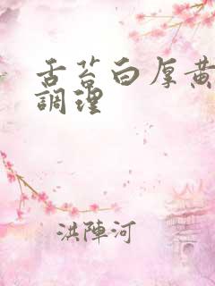舌苔白厚黄厚的调理