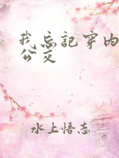 我忘记穿内裤坐公交