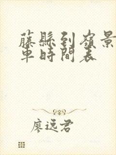 藤县到岭景公交车时间表
