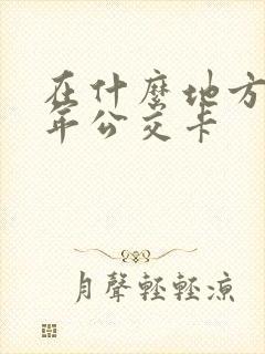 在什么地方办老年公交卡