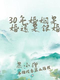 30年婚姻是金婚还是银婚