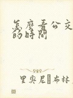 怎么看公交车来的时间