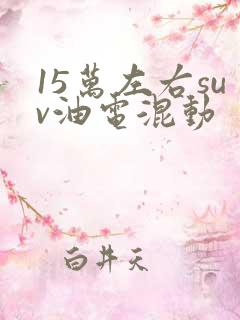 15万左右suv油电混动