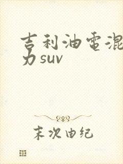 吉利油电混合动力suv