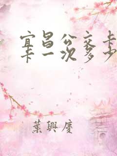 宜昌公交卡学生卡一次多少钱