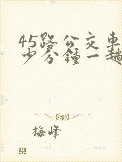 45路公交车多少分钟一趟