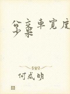 公交车宽度是多少米