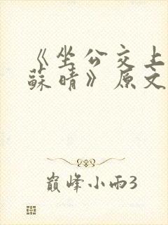 《坐公交上班的苏晴》原文阅读